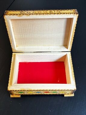 $5 ADD ON Handcrafted Wooden Jewelry Box with Red Velvet Liner